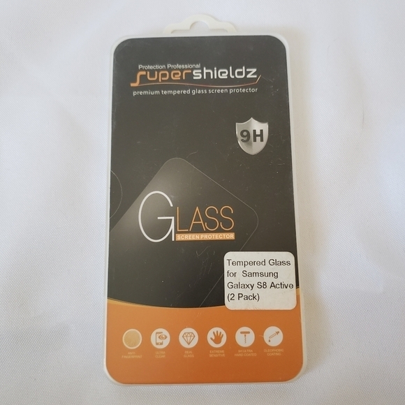 Super Shieldz Glass Screen Protector Tempered Glass for Samsung Galaxy S8 Active - Picture 1 of 5